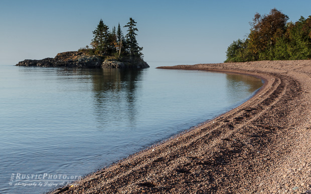 Follow the shore to the floating island